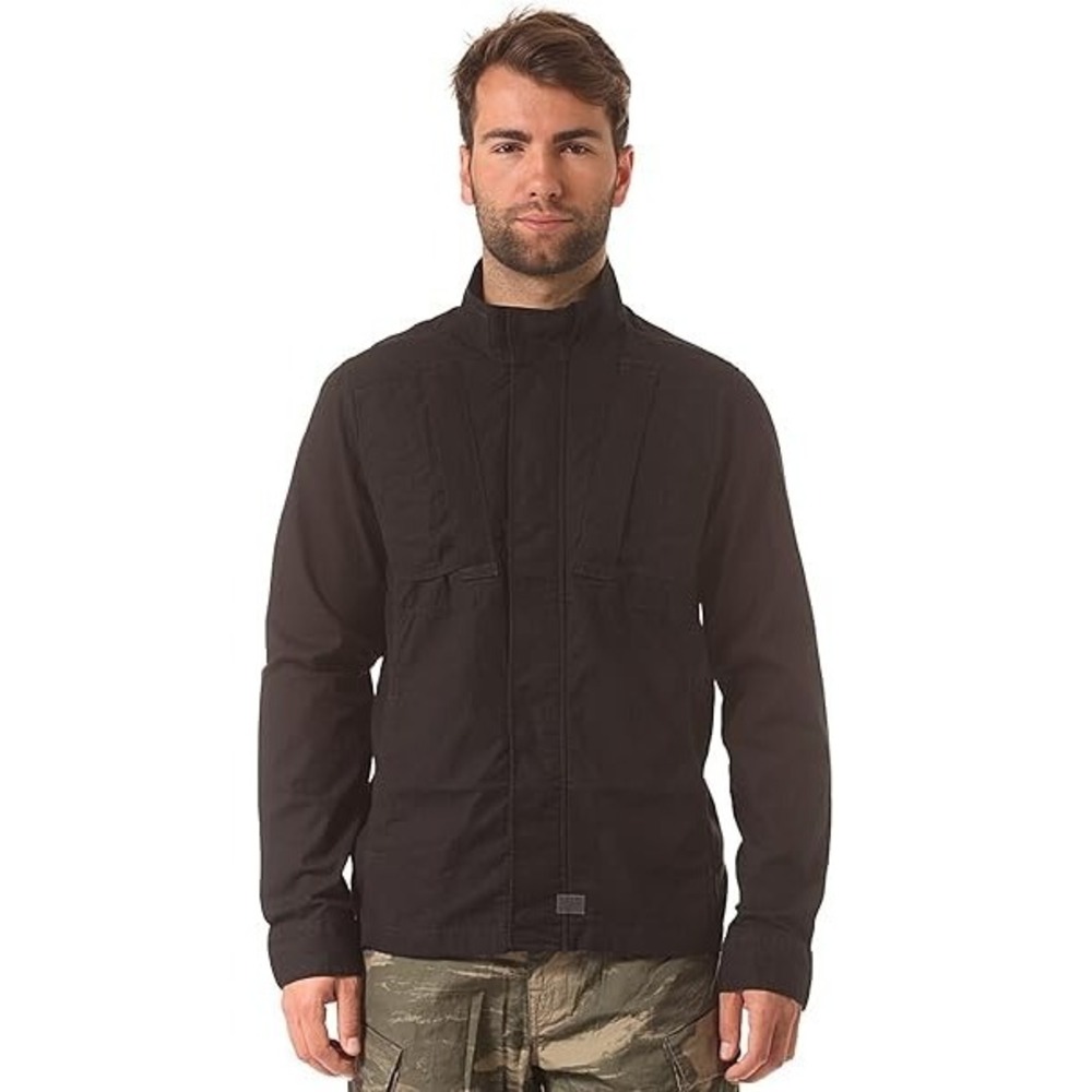 G-Star Raw Tamson Overshirt Men's XXXL 3XL Black Snap Zip Up‎ Long Sleeve Jacket